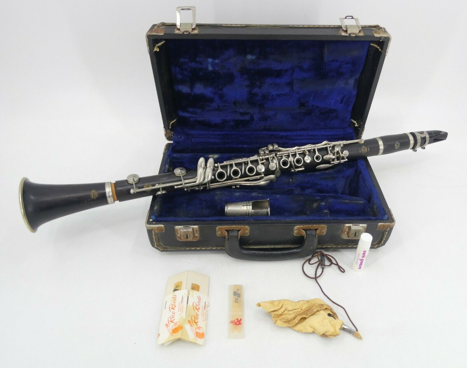 Vintage Henri Selmer Paris France Wood Clarinet With Case W1368