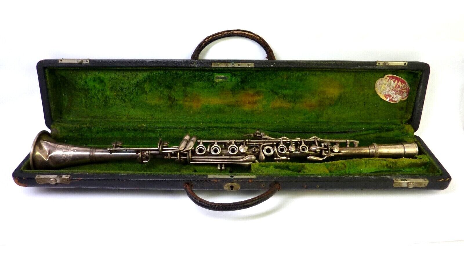 Vtg 1925-30 H.n. White Silver King Metal Clarinet Sterling Bell Sn 110278 Look!