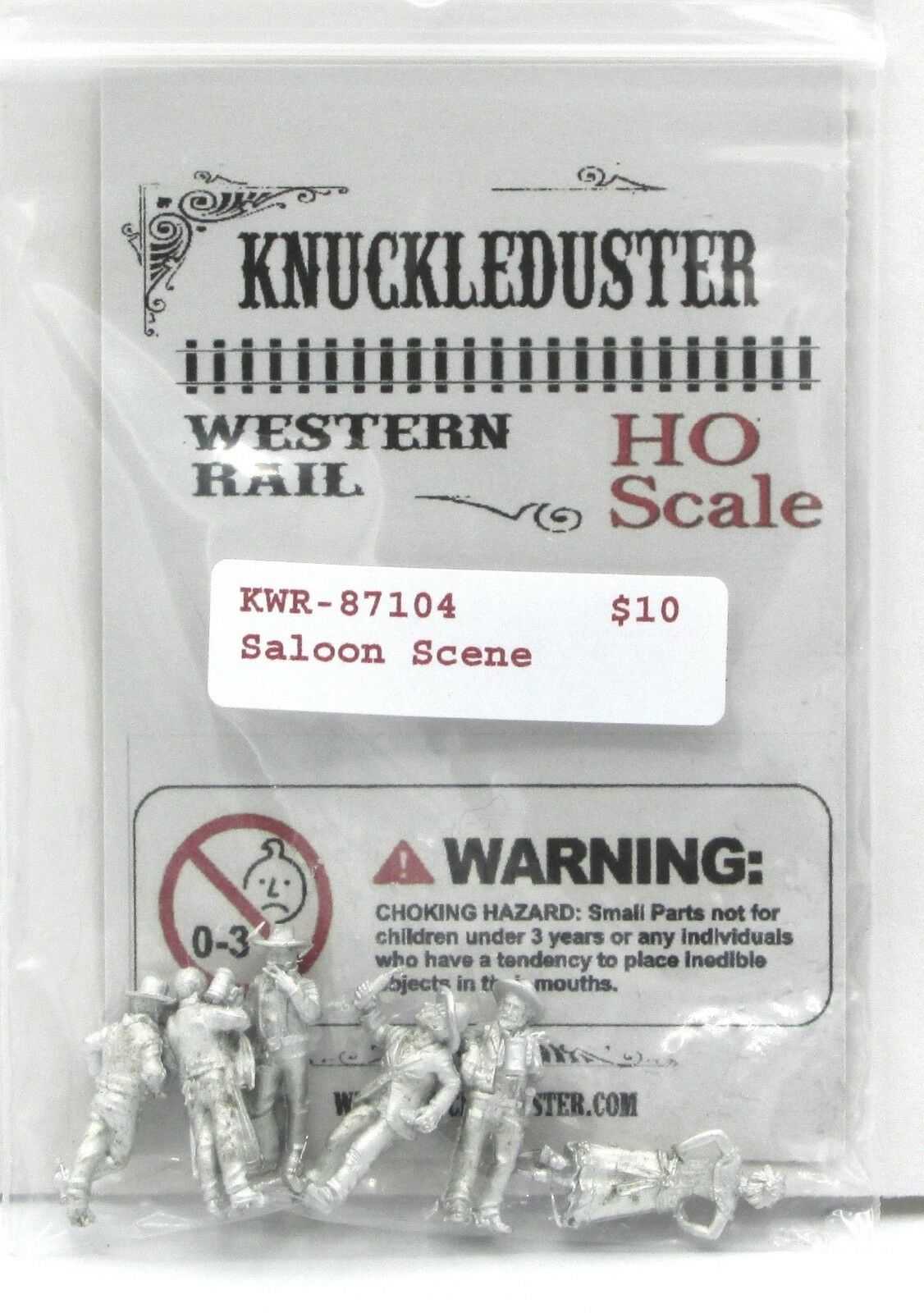 Knuckleduster Kwr-87104 Saloon Scene (ho Scale) Old West Civilians Townsfolk Nib