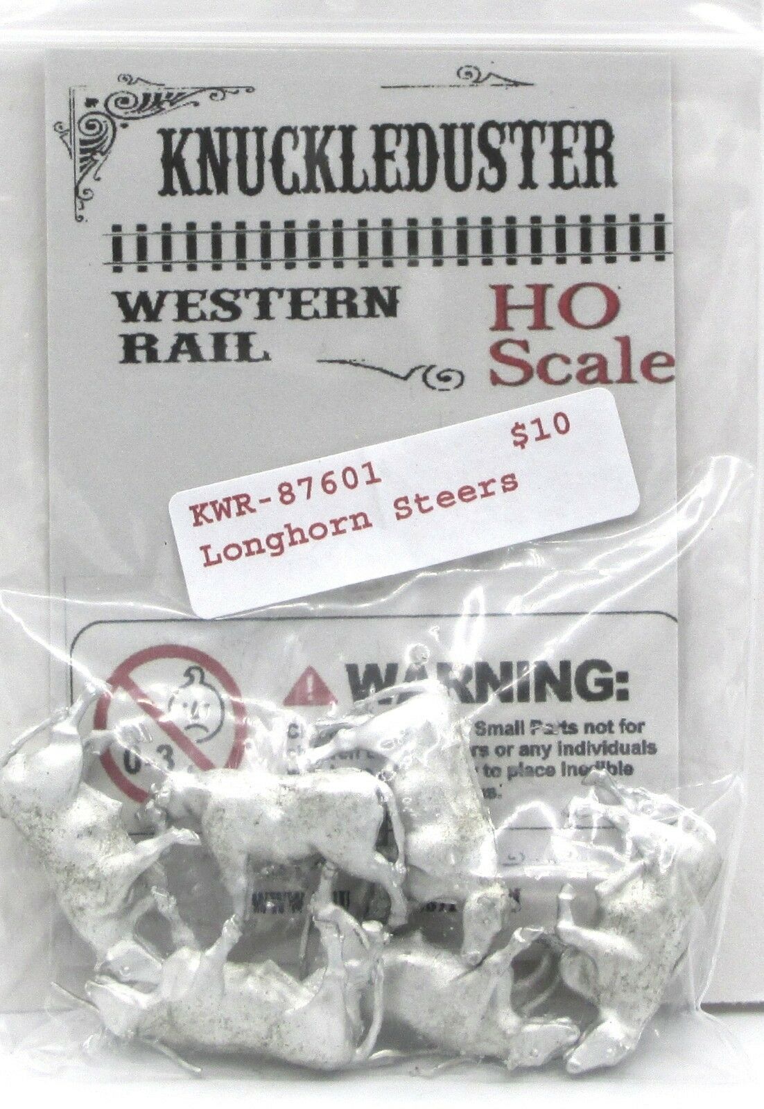 Knuckleduster Kwr-87601 Longhorn Steers (ho Scale) Old West Cattle Western Rail