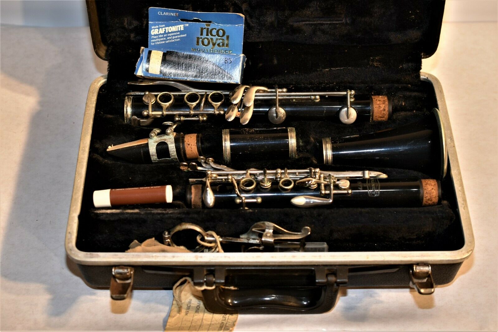 Vintage Bundy Selmer Rico Royal B5 577 Clarinet And Case       6.2b2