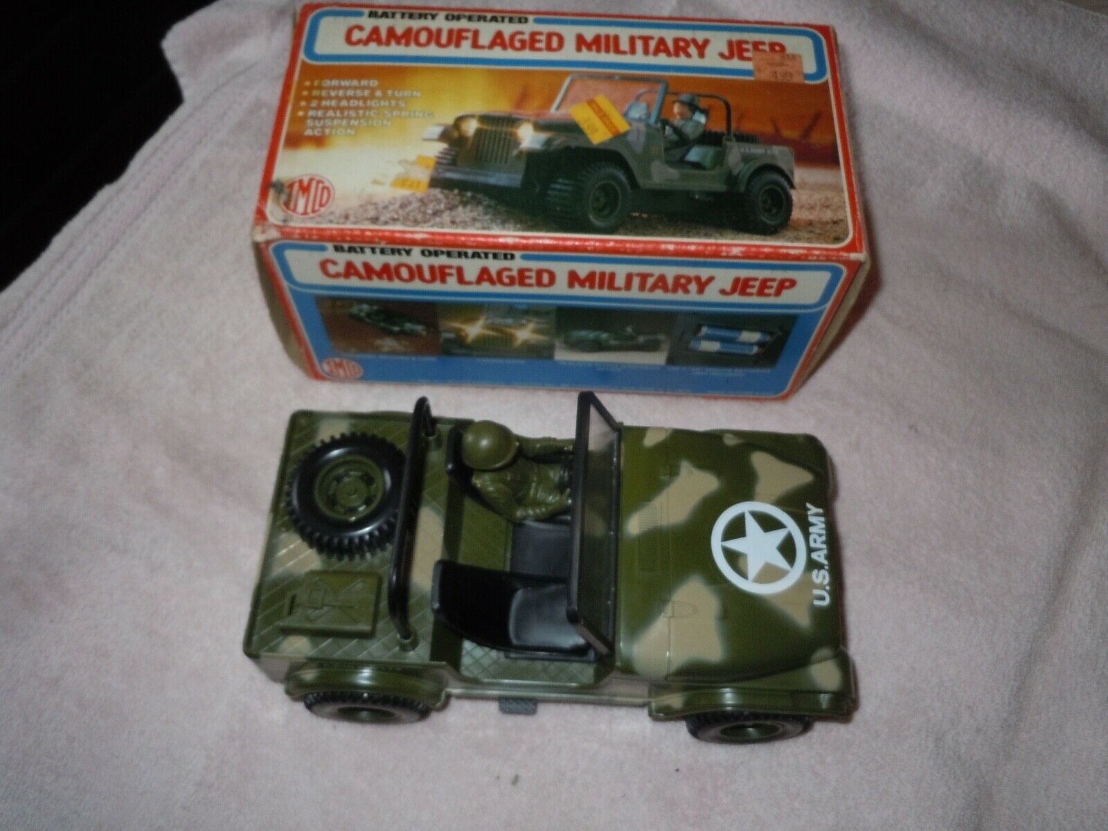 Camouflaged Military B/o Jeep In Its Original Box