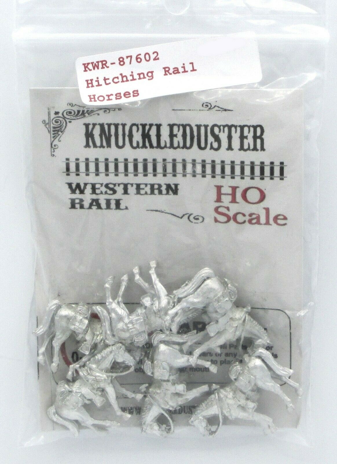 Knuckleduster Kwr-87602 Hitching Rail Horses (ho Scale) Old West Animals Mounts