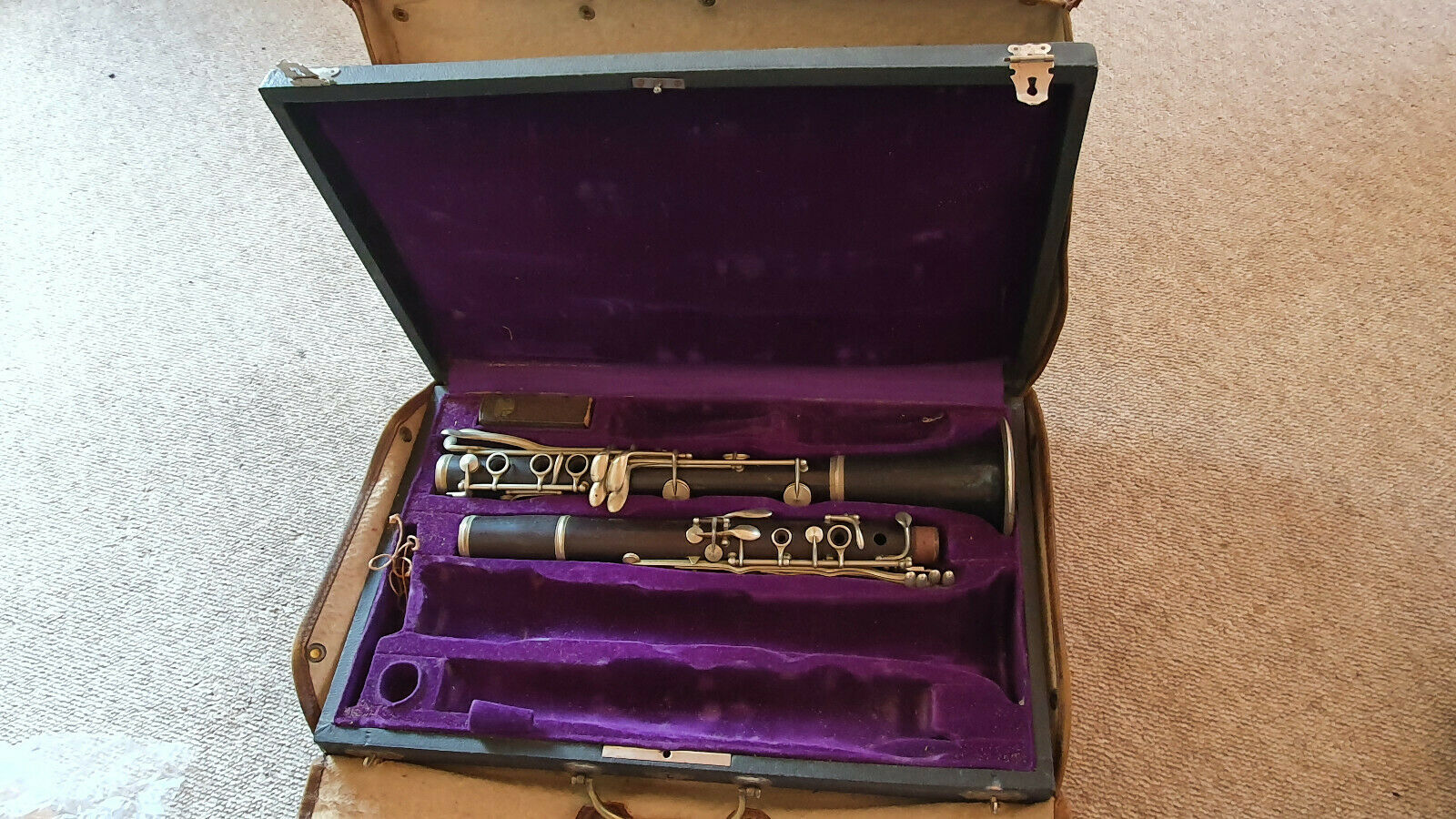 Nice Old Wooden A Clarinet "buffet Crampone A Paris " In A Double Case
